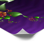 緑のフローラ緩和曲線 ポスター (角)