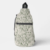 緑のフローラ葉 スリングバッグ (正面)