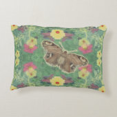 緑のフローラ蝶アクセント枕 アクセントクッション (裏面)