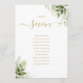 緑のフローラ金ゴールドシーティングプランテーブル番号 (正面)