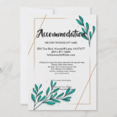 緑のフローラ金箔のレアシートエンクロージャ 招待状 (正面)