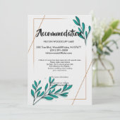 緑のフローラ金箔のレアシートエンクロージャ 招待状 (スタンド正面)