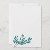 緑のフローラ金箔のレアシートエンクロージャ 招待状 (裏面)