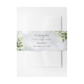 緑のフローラ雪の結晶の冬の結婚式 招待状ベリーバンド (正面例)