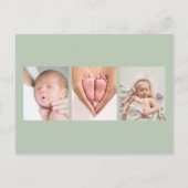 緑のフローラ4フォトベビー誕生 案内ポストカード (裏面)