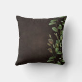 緑のフローラ クッション (裏面)