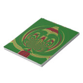 緑のフローラ ノートパッド (回転)