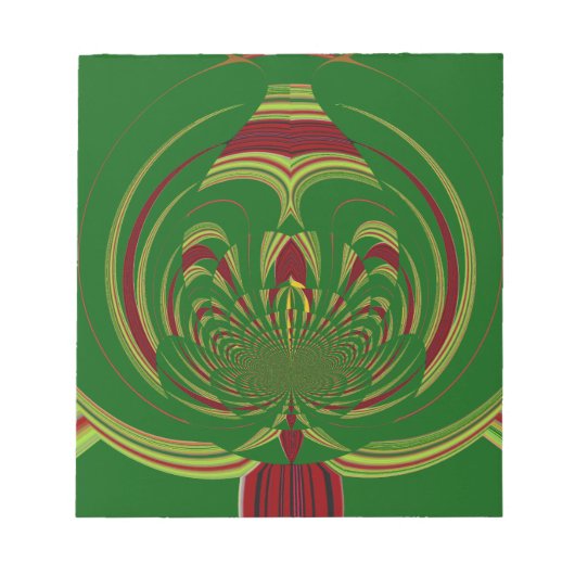 緑のフローラ ノートパッド (正面)