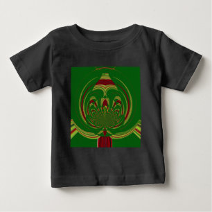 緑のフローラ ベビーTシャツ