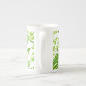 緑のフローラ ボーンチャイナマグカップ (裏面)