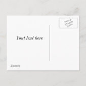 緑のフローラ-招待されました – カスタマイズ可能 インビテーションポストカード (裏面)