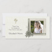 緑のフローラ、枠華美、宗教写真カード サンキューカード (正面)