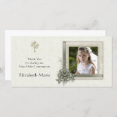 緑のフローラ、枠華美、宗教写真カード サンキューカード (正面/裏面)