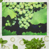 緑のブドウのつる植物 キッチンタオル (折り畳み)