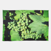 緑のブドウのつる植物 キッチンタオル (横)