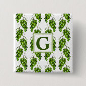 緑のブドウのボタン 缶バッジ (正面)