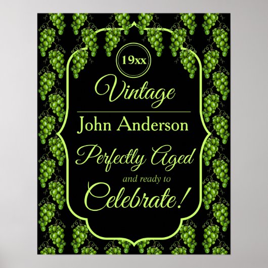 緑のブドウのポスター ポスター (正面)