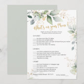 緑のブライダルゲームあなたの携帯カードに何がある アドバイスカード (正面/裏面)