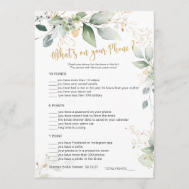 緑のブライダルゲームあなたの携帯カードに何がある アドバイスカード