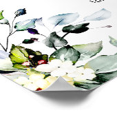 緑のブライダルシャワーの好意 ポスター (角)