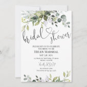 緑のブライダルシャワーへの招待 招待状 (正面)