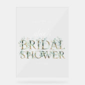 緑のブライダルシャワーウェルカムアクリルサイン アクリルサイン (正面)