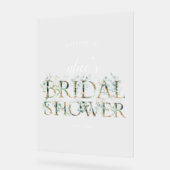 緑のブライダルシャワーウェルカムアクリルサイン アクリルサイン (傾斜)