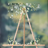 緑のブライダルシャワーウェルカムサイン アクリルサイン (ニュートラル)