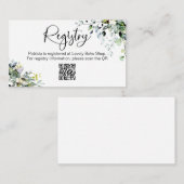 緑のブライダルシャワーギフトレジストリQR挿入 エンクロージャーカード (正面/裏面)