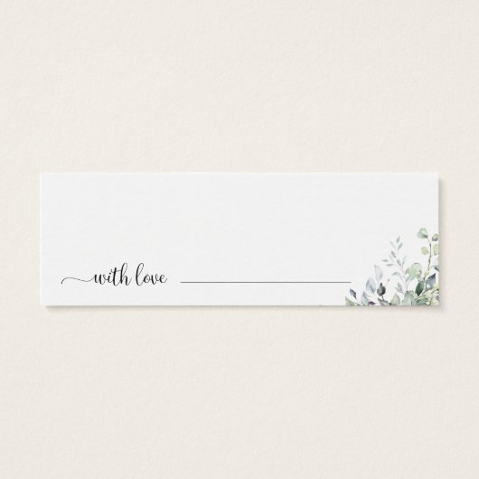 緑のブライダルシャワーデイトナイトジャールカード (裏面)