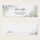 緑のブライダルシャワーデイトナイトジャールカード (正面&裏面)