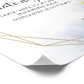 緑のブライダルシャワーデイトナイトジャールサイン ポスター (角)