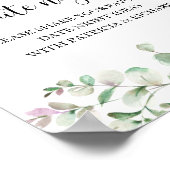 緑のブライダルシャワーデイトナイトジャールサイン ポスター (角)