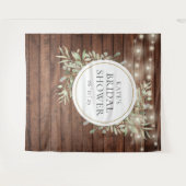 緑のブライダルシャワーフォトブース背景 タペストリー (正面(横))