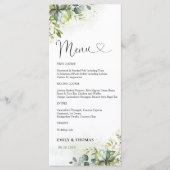 緑のブライダルシャワーメニュー メニュー (正面)