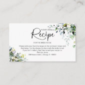 緑のブライダルシャワーレシピ要求の挿入 エンクロージャーカード (正面)