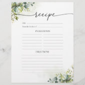 緑のブライダルシャワーレシピ (正面)