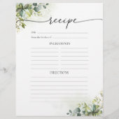 緑のブライダルシャワーレシピ (裏面)