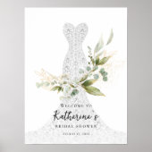 緑のブライダルシャワー歓迎 ポスター (正面)