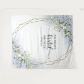 緑のブライダルシャワー背景フォトプロップ タペストリー (正面(横))