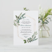 緑のブライダルシャワー解除のお知らせ 招待状 (スタンド正面)