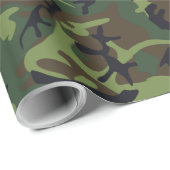 緑のブラウンの黒い狩りのカムフラージュ ラッピングペーパー (ロールコーナー)