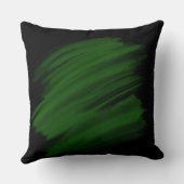 緑のブラシストローク クッション (裏面)