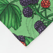 緑のブラックベリー フリースブランケット (角)