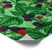 緑のブラックベリー ポスター (角)