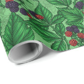 緑のブラックベリー ラッピングペーパー (ロールコーナー)
