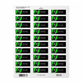 緑のブルズアイQRコード ラベル (フルシート)