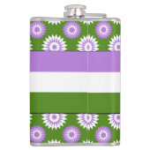 緑のプライド模様のGenderqueerフラグ フラスク (裏面)