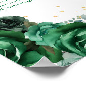 緑のプリンセスクインセアニラ10テーブル座席表 ポスター (角)