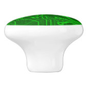 緑のプリント基板パターン セラミックノブ (側面)